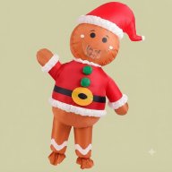 disfraz galleta jengibre navidad - botarga inflable